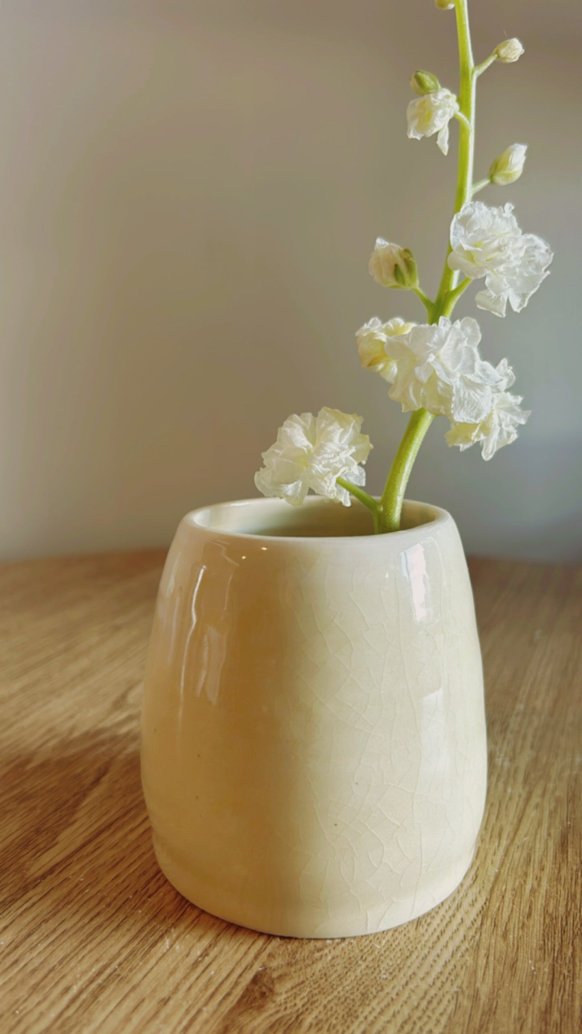 Petit Porcelain Crème Vase