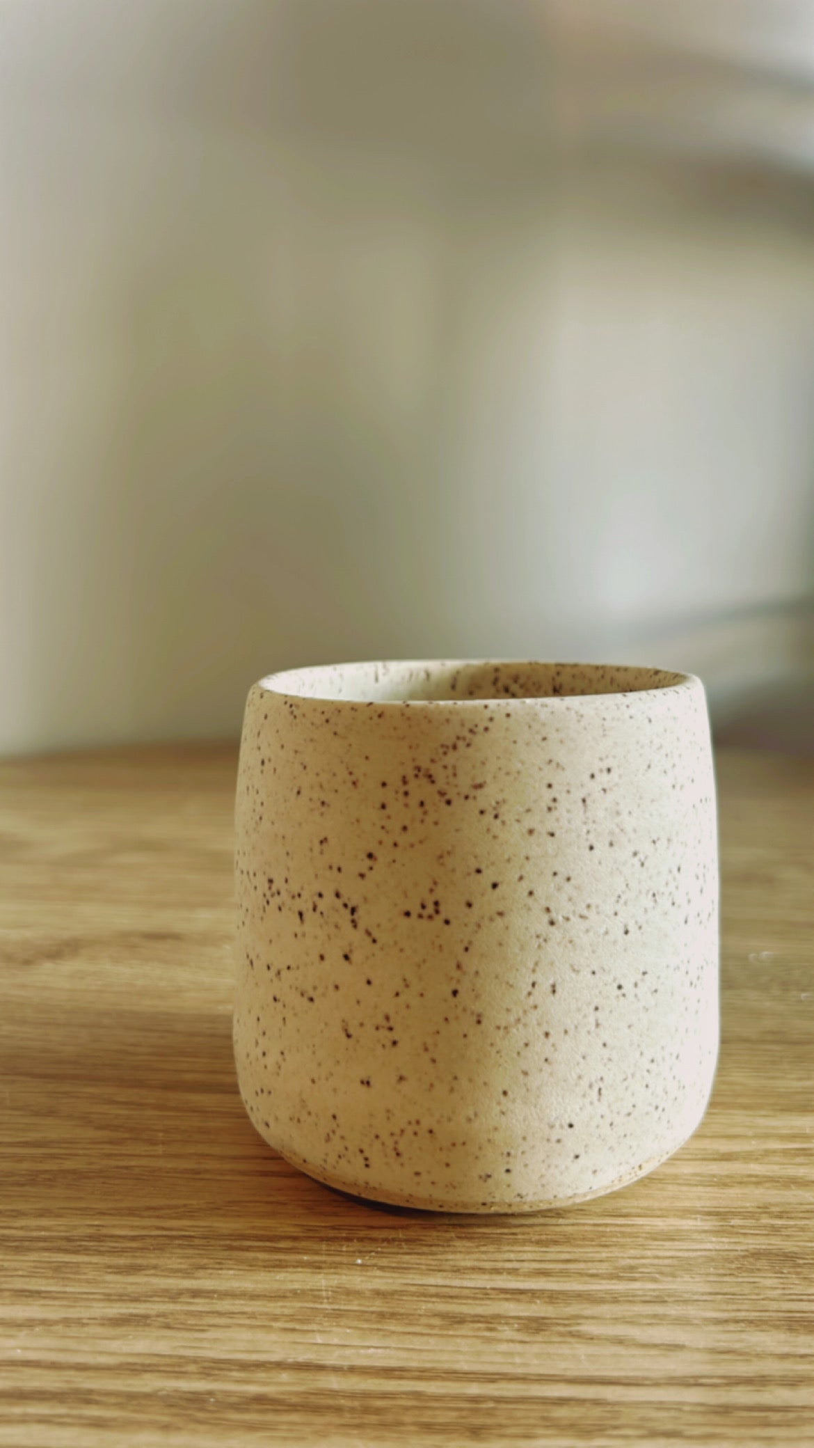 Speckled Crème Tea Cup