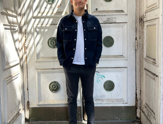 The Oversized Dark Denim Jacket