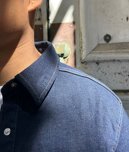 The Oversized Dark Denim Jacket